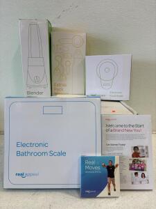 Real Appeal Weight Loss Kit: Scale, Food Scale, Blender, Portion Plate, Workout DVDs, Accessories. New in box.