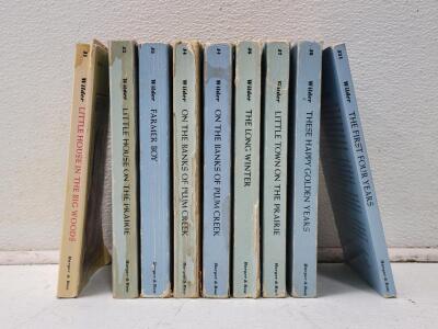 (9) Little House on the Prairie Books featuring: Little House in the Big Woods, Farmer Boy, The Long Winter, & More Classics!