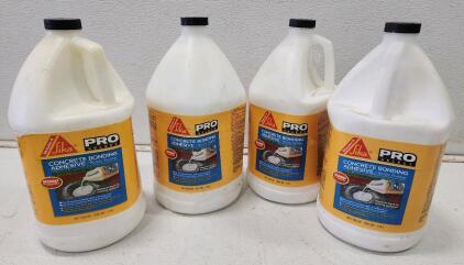 (4) 1-gallon Jug of SikaLatex R Pro Select Concrete Bonding Adhesive/Acrylic Fortifier