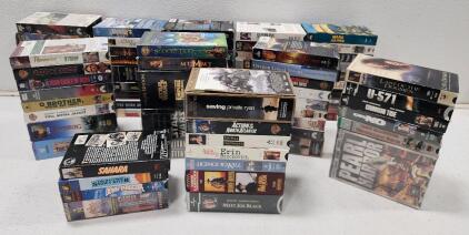 (105) Assorted Movie VHS Tapes Includes Star Wars, Lord of The Ring, and More