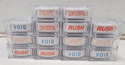 (14) Business Document Processing Stock Rubber Stamps