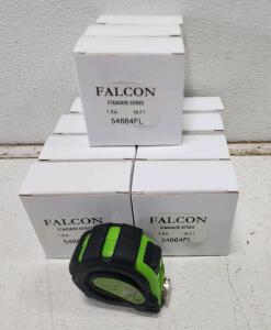 (12) Falcon Standard Series 16Ft Tape Measurers