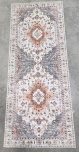(1) 5' x 2' Multicolor Medallion Design Runner Rug