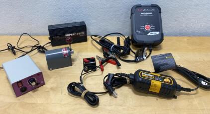 Soneil 2406SRPA, Schumacher, EverStart IC2 Battery Chargers, Power Supplies, Mixed Electronics Lot