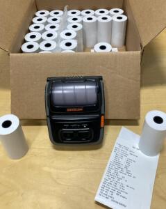 Bixolon SPP-R310 3" Mobile Thermal Receipt Printer, Serial USAGKTA1940A0662, w/ 27 Paper Rolls- Powers On