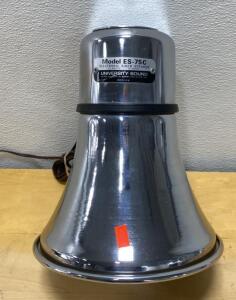 University Sound ES-75C Chrome Siren Speaker, 30W, 11 Ohm, 10.25" x 11", 112 dB - Unable to Test