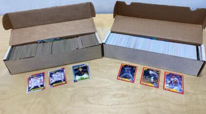 Large 1990 Topps & Donruss Baseball Card Collection &ndash; 2 Boxes, 100&rsquo;s of Cards, Yankees/Giants/More