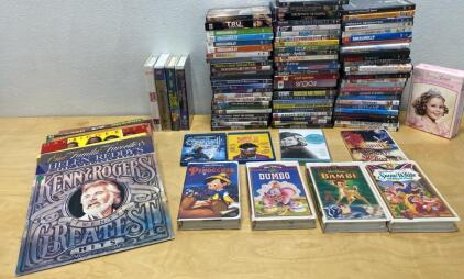 Records - DVDs - VHSs - ( Over 100+ Items ) Nirvana - Bambi - Shirley Temple - Something for Anyone