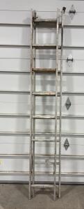 Aluminum Extension Ladder, 16 ft Max Height, 2 Sections, 225 lb Capacity, Moderate Wear