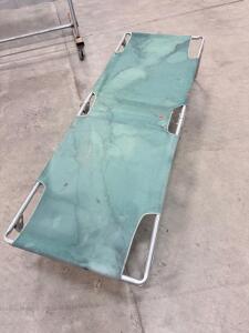 Folding Military-Style Aluminum Cot &ndash; 75"x25", Canvas Top, Tri-Fold Frame, Olive Drab