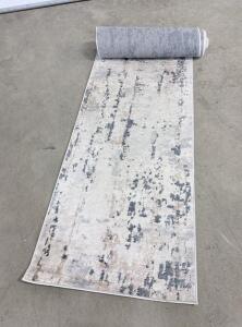 Nourison Quarry QUA01 BGEGY Runner Rug, 2'2" x 20', Abstract Beige Gray, OEKO-TEX, Made in Turkey