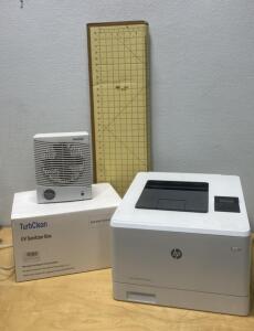 HP Color LaserJet Pro M452dn, Color Laser Printer, 28ppm, Duplex, Ethernet, 600x600 dpi Print - Sanitizer Box -( Powers On )