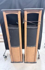 Technics SB-LX90 Floor Standing 3-Way Speakers Pair, 10" Woofer, 120W, with Storage Compartments