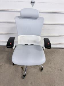 X-Chair X3 ATR Ergonomic Office Chair, Massage & Heat, White Frame, Headrest, Adjustable 4D Arms