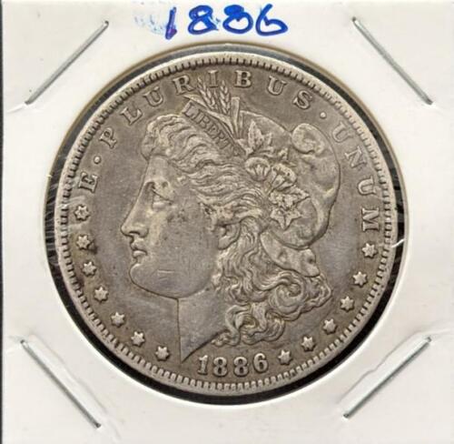 1886 Morgan Silver Dollar Philadelphia | 90% Silver, Circulated, 38.1mm Diameter
