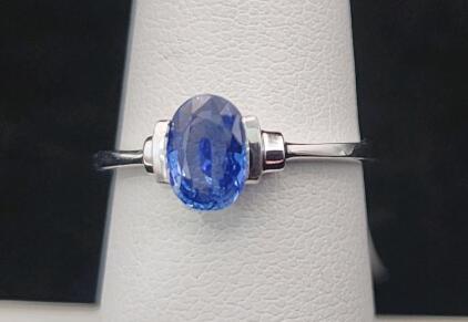 Size 6 1/2 Oscar Friedman Sapphire Stone .925 Ring