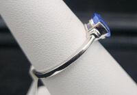 Size 6 1/2 Oscar Friedman Sapphire Stone .925 Ring - 3