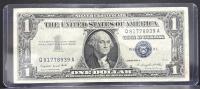 1957A Blue Seal One Dollar Silver Certificate, Q81778939A, Smith-Dillon Signatures, Uncertified