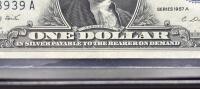 1957A Blue Seal One Dollar Silver Certificate, Q81778939A, Smith-Dillon Signatures, Uncertified - 3