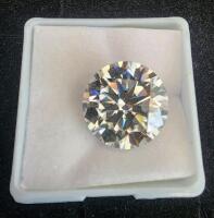(1) 7.20Ct Exellent Round Brilliant Diamond Gemstone W/ Gem Identification Card - 7