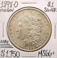 1898-O MS66+ RARE Gem Morgan Silver Dollar