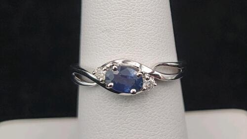 Size 6 1/2 Oscar Friedman Sapphire And Diamond .925 Ring