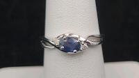 Size 6 1/2 Oscar Friedman Sapphire And Diamond .925 Ring