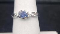 Size 6 1/2 Oscar Friedman Sapphire And Diamond .925 Ring - 2