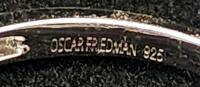Size 6 1/2 Oscar Friedman Sapphire And Diamond .925 Ring - 6