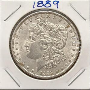 1889 Morgan Silver Dollar, Philadelphia Mint, 90% Silver, Classic US Coin, Eagle Reverse