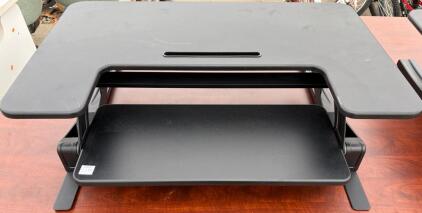 VIVO 36" Black Desktop Standing Desk Converter Sit-Stand Riser, Gas Spring, Dual Tier
