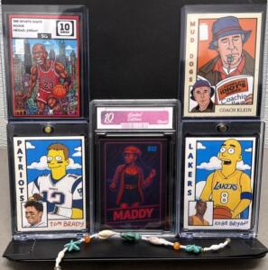 Michael Jordan, Tom Brady, Kolby Jones, Mprints Limited Edition Maddy #512 Graded 10 GEM Custom Art Trading Card 2026