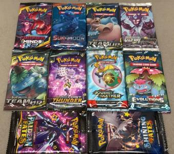 Lot Of 10 Pok&eacute;mon Booster Packs Reproduction Replicas