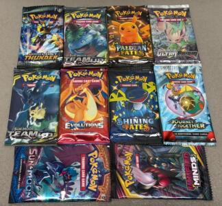 Lot Of 10 Pok&eacute;mon Booster Packs Reproduction Replicas