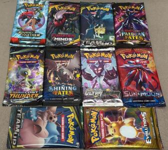 Lot Of 10 Pok&eacute;mon Booster Packs Reproduction Replicas