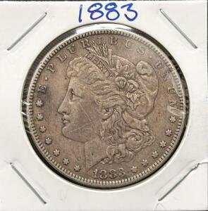 1883 Morgan Silver Dollar, U.S. Mint, 90% Silver, Liberty Head, Eagle Reverse