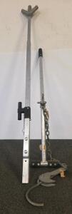 Aluminum Utility Hot Stick & Cable Puller Set, 8 ft, Heavy-Duty Hook, Telescoping Handle