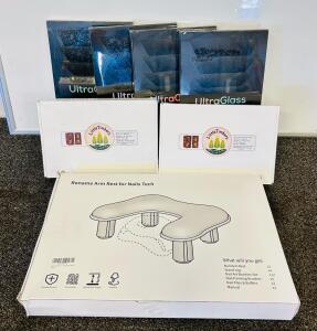 (2) CRIOLPO Book Nook Kits , Big Arm Rest For Nails Tech, And (4) Ultra Glass Screen Protectors For 2024 IPad Pro 11 Inch.