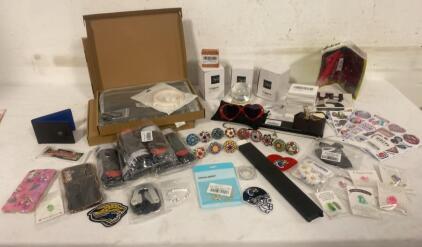 Jewelry, Eyewear, Tech Accessories, Decorative Hardware, Patches, Wallet, Stickers