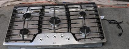 LG Gas Cooktop 5-Burner Stainless Steel SuperBoil 30" Drop-In, Model LCG3011ST