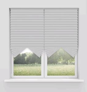 (2) Foiresoft Pleated Fabric Shades, White, 48"x72", 3-Pack, Made In Korea, Cordless, New In Box