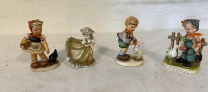 Goebel Hummel Figurines Lot: Two Chicks 51/1D, Hold Still 56/1K, Barnyard 6260, Hudson Girl And Others