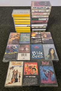 20 Cassette Tape Lot: Iron Maiden, Ozzy, Aerosmith, Cher, ZZ Top, Blanks & More