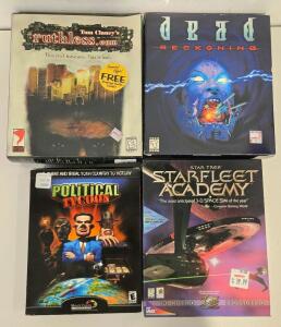 Vintage PC Big Box Games: Star Trek Academy, Ruthless.com, Dead Reckoning, Political Tycoon