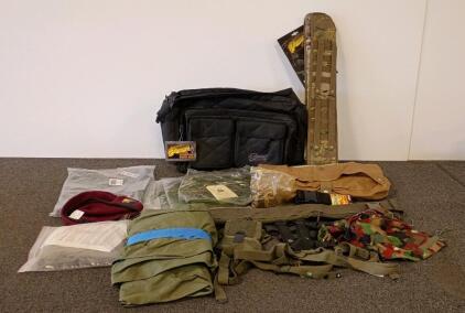 Military Surplus Gear Lot &ndash; Voodoo Tactical Bag, Field Clothes, Webbing, Camo, Tactical Accessories