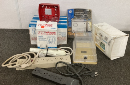 Spectralert Advance Box, GE Alarm Kit, Lux Locking Guard Box, & Power Strips