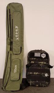 Urban Braver Tactical Backpack Black Multicam & YUE JIN YU 120cm Fishing Rod Case Set