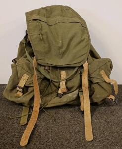 M1952 Type I Military Rucksack, DSA 1-2384-63-E, FSN 8465-261-6931, Olive Drab, 1963, External Frame