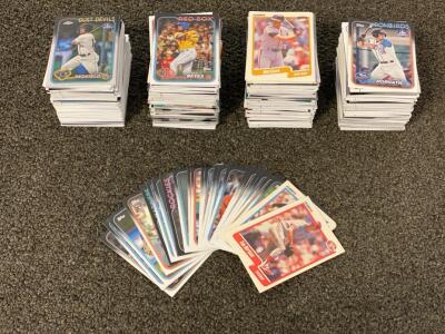 Mixed Lot 200+ Baseball & Basketball Cards, Topps Pro Debut, Panini Prizm, Fleer, Stars & RCs