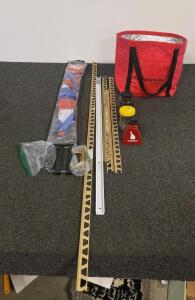 Large Balsa Wood Model Airplane Kit &ndash; 48&ndash;60" Wingspan, Red/White/Blue Fabric Cover
